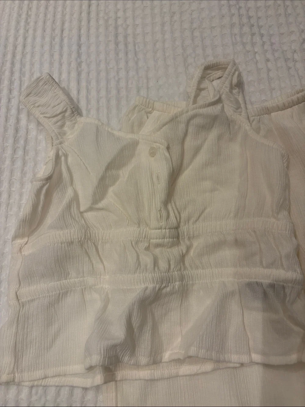 H&M Cream Girls' Two-Piece Camisole & Pants Set